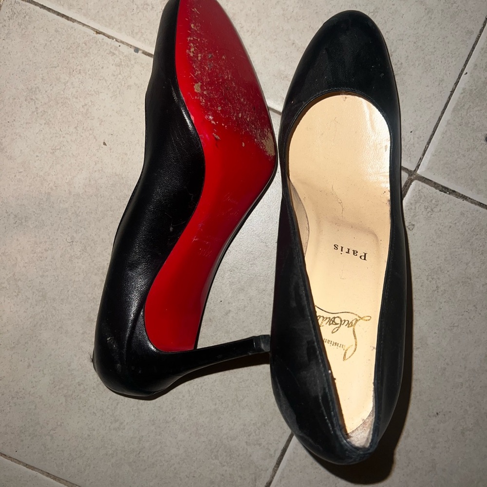 Christian Louboutin Black Heels with Red Soles